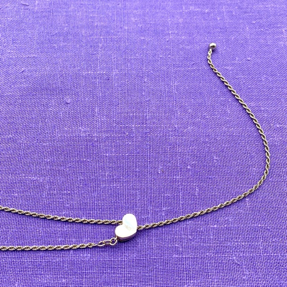 Vintage sterling silver adjustable heart necklace slides up to 24 inches long 🌷 - Picture 8 of 10